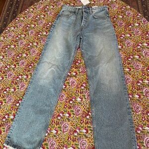 Zara Straight Leg Mid Rise TRF Jeans